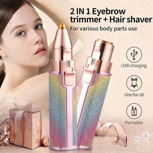 2-in-1 Electric Eyebrow Trimmer For Women