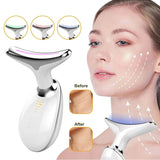 Rechargeable LED Facial Massager for Face & Neck - Vibrating Massager