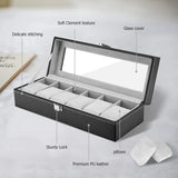6 Slots Premium Watch Organizer Box – Elegant Watch Storage Leather Case