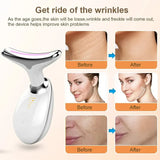 Rechargeable LED Facial Massager for Face & Neck - Vibrating Massager