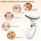 Rechargeable LED Facial Massager for Face & Neck - Vibrating Massager