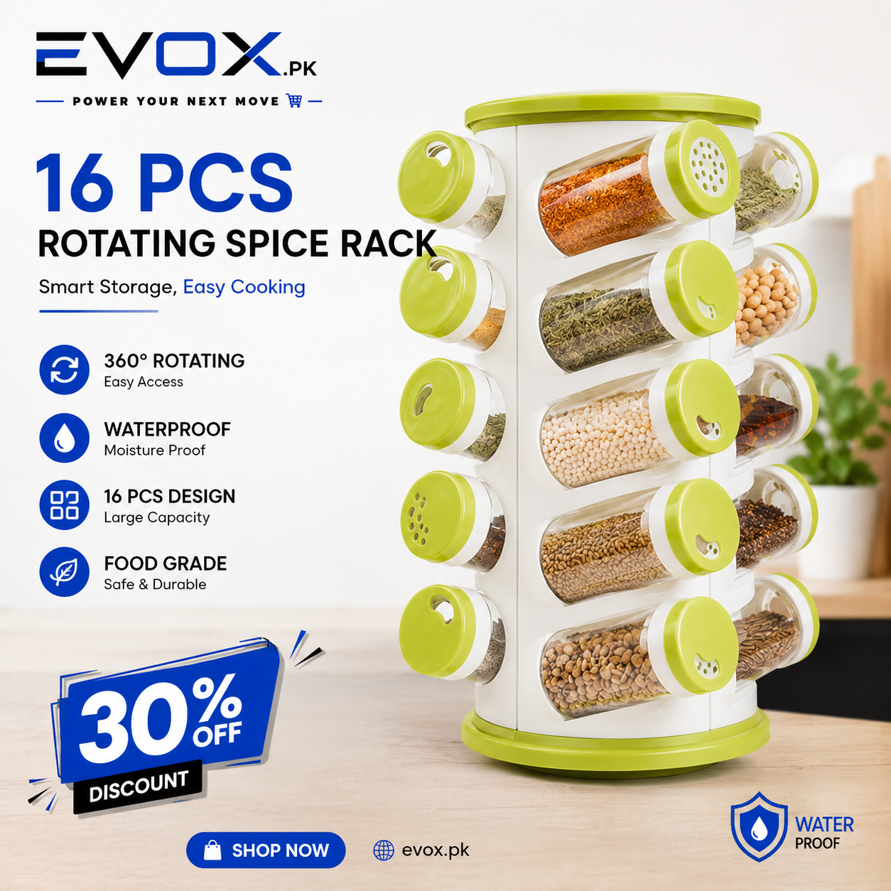 16-Piece Rotating Spice Rack