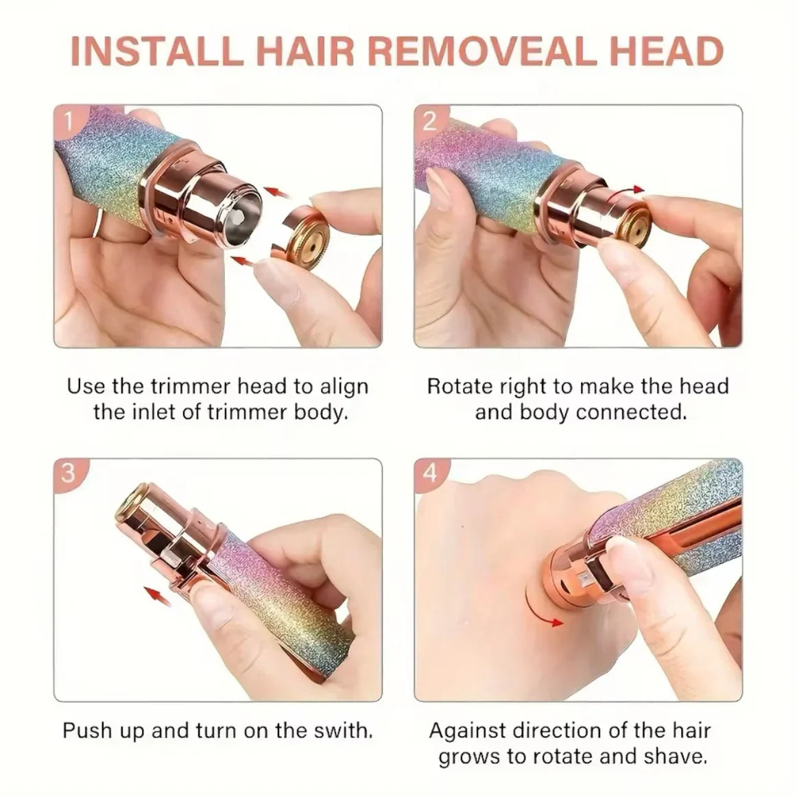 2-in-1 Electric Eyebrow Trimmer For Women
