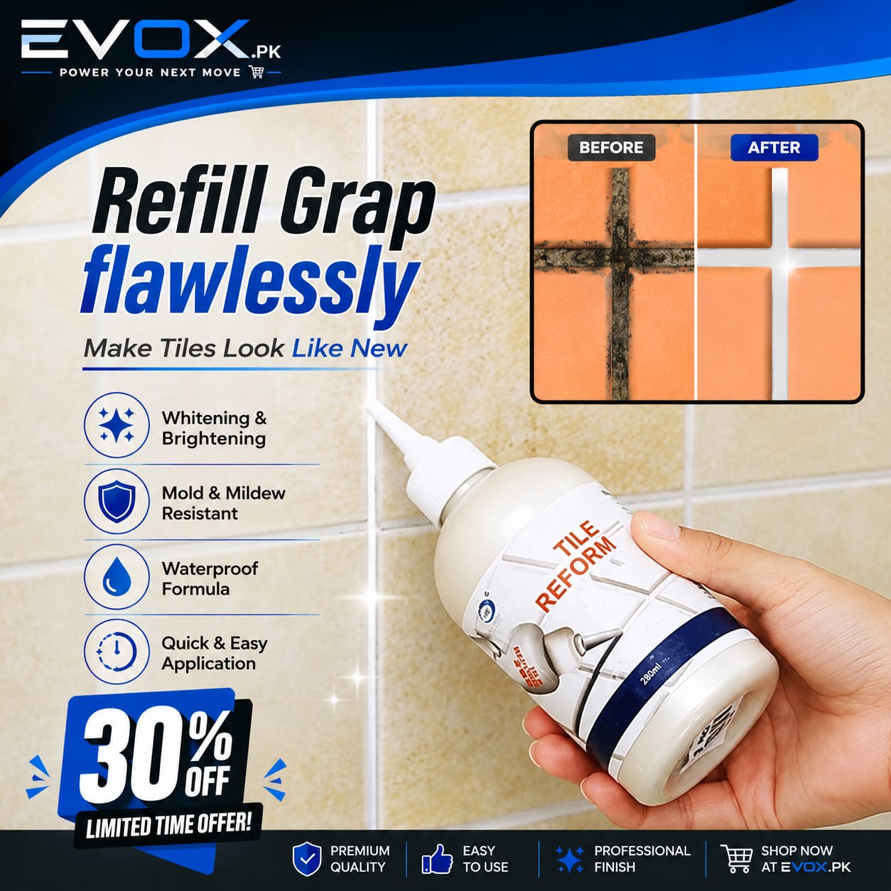 Waterproof Tiles Gap Filler Repair