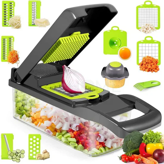 16-in-1 Multifunctional Vegetable Cutter – Chopper, Slicer & Grater