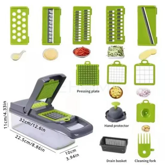 16-in-1 Multifunctional Vegetable Cutter – Chopper, Slicer & Grater